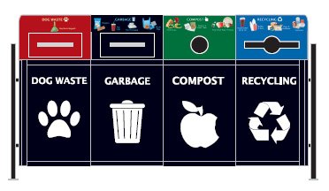 4 section bin